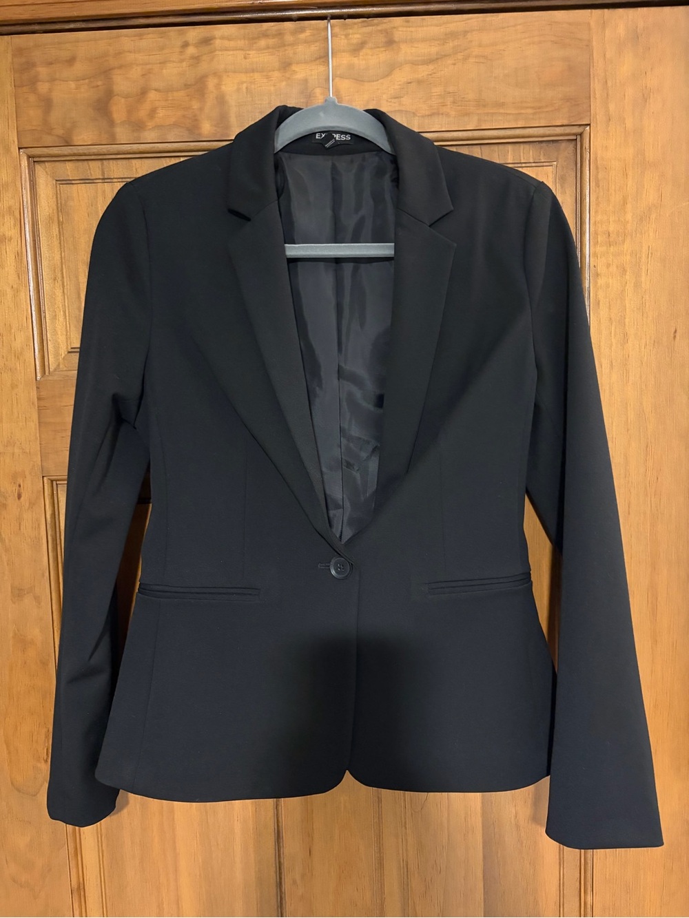 Express Black Women's One-Button Tailored Blazer